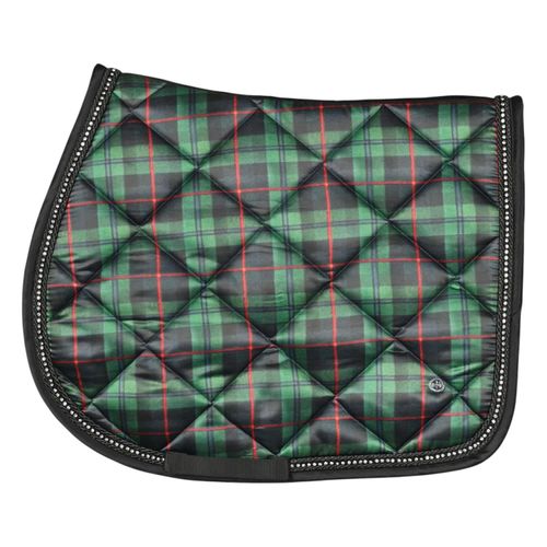 Dapplebay Jump Saddle Pad - Green Holiday Plaid