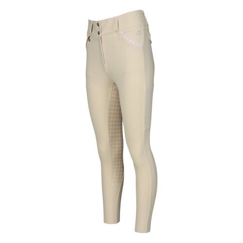 Dapplebay Women's Compression Full Seat Breeches - Tan Gingham