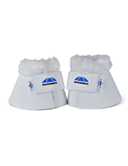 Weatherbeeta Tough-Tec Fleece Trim Bell Boots - White