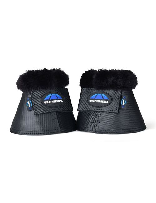 Weatherbeeta Tough-Tec Fleece Trim Bell Boots - Black