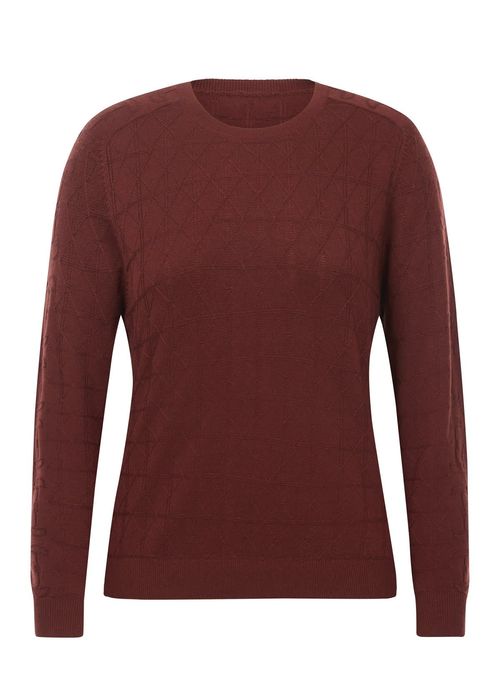 Kerrits Women's Bit of Diamond Crew Neck Sweater - Amberspice