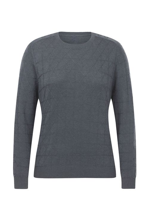 Kerrits Women's Bit of Diamond Crew Neck Sweater - Sagestone