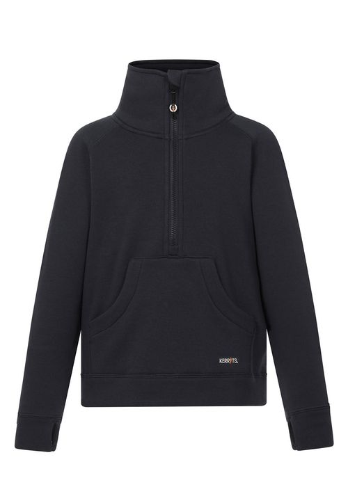 Kerrits Kids' Etched Equine Half Zip Sweatshirt - Black