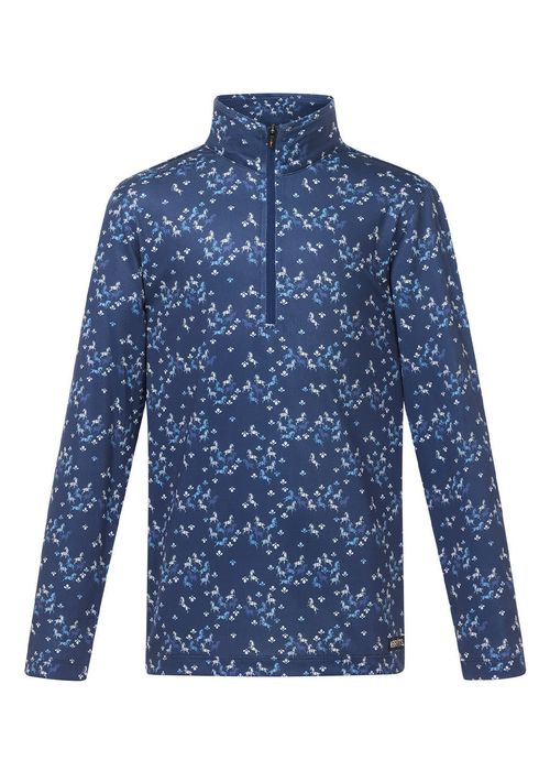 Kerrits Kids' In The Zone Coolcore Long Sleeve Shirt - Lapis Happy Herds