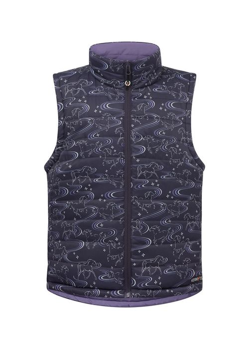 Kerrits Kids' Ride The Wind Reversible Quilted Vest - Plumnoir/Violet Dawn