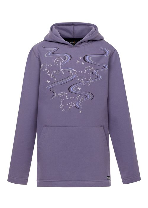 Kerrits Kids' Ride The Wind Fleece Hoodie - Violet Dawn