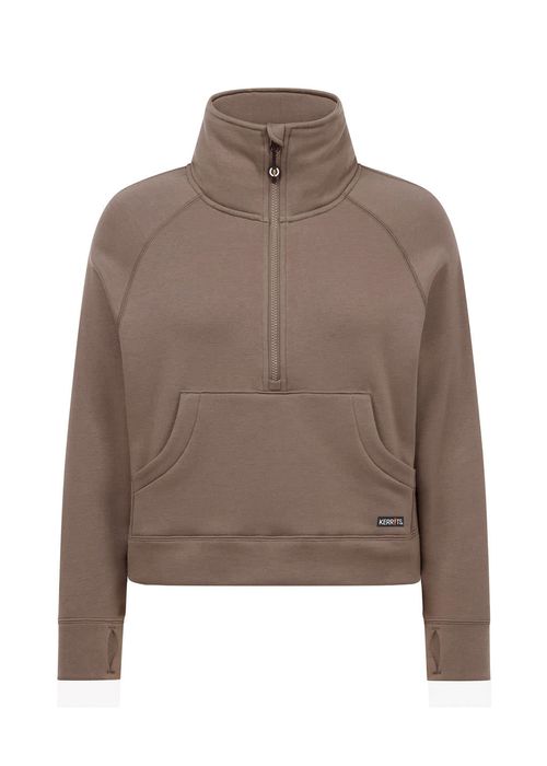 Kerrits Women's Etched Equine Half Zip Sweatshirt - Mink