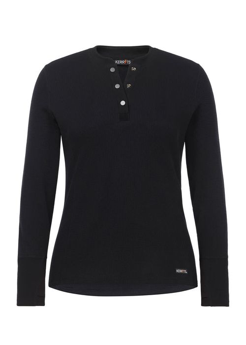 Kerrits Women's Hot To Trot Thermal Henley - Black