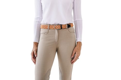 Ovation Women's Braided Stretch Belt - Gold Finch Spice Muted Saffron