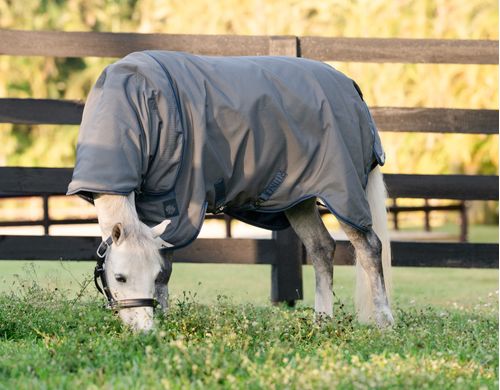 Rhino HexStop Plus Pony Turnout 250g VL - Grey/Indigo/Navy