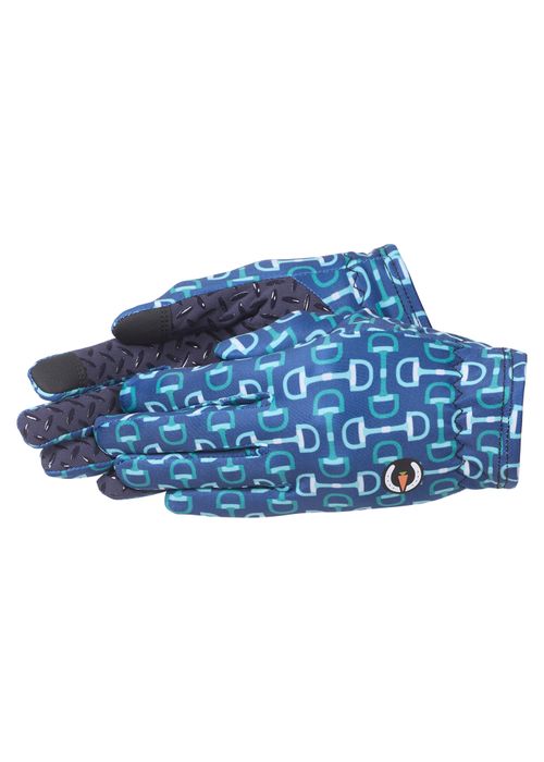 Kerrits Kids' Thermo Tech Printed Gloves - Lapis Bit of Color