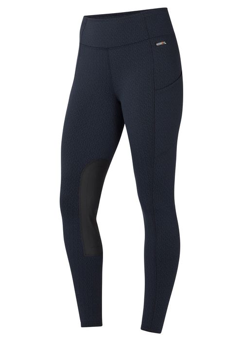 Kerrits Women's Fleece Lite II Knee Patch Tights - Galaxy Blue