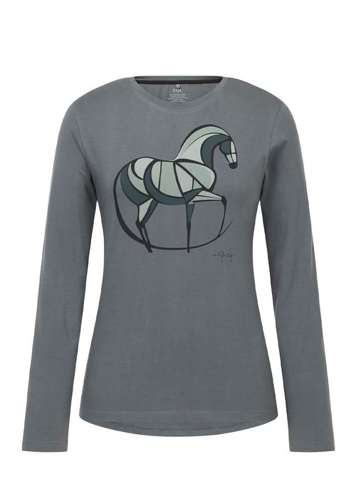 Kerrits Women's Mosaic Horse Long Sleeve Tee - Sagestone