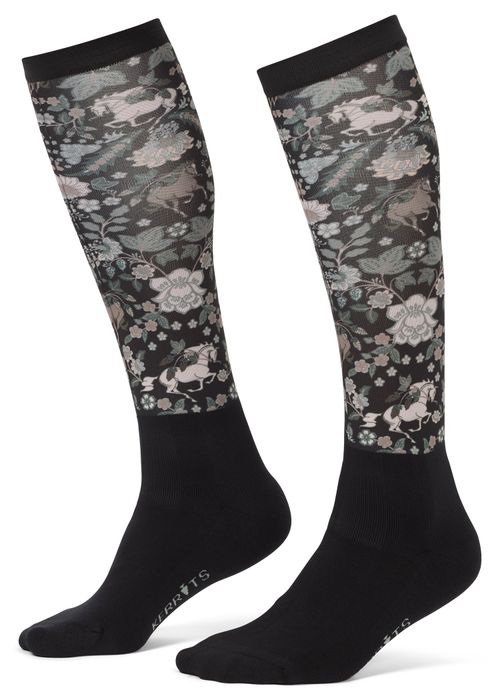 Kerrits Kids' Dual Zone Boot Socks - Black Fairy Tails