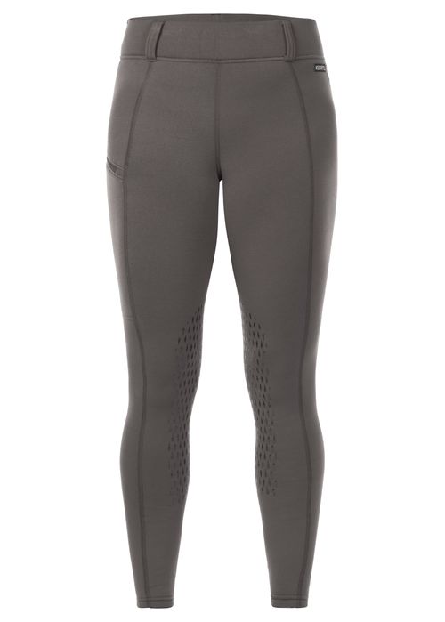 Kerrits Women's Power Stretch Knee Patch Pocket Tights - Cast Iron