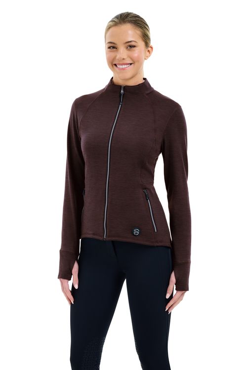 RJ Classics Women's Kira Full Zip Jacket - Plum Perfect Heather