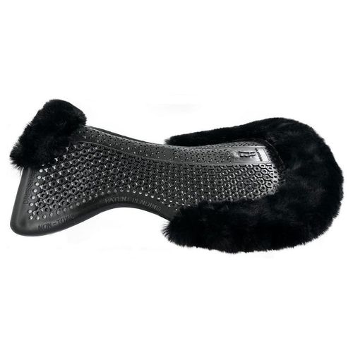 Horsena Front Balance Dressage Gel Pad w/Rolled Fleece - Black
