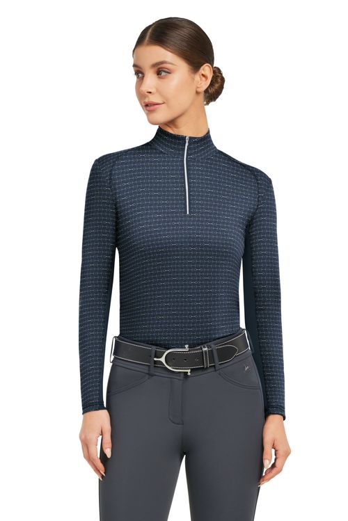 RJ Classics Women's Libby Long Sleeve Tech Shirt - Sapphire Snaffle