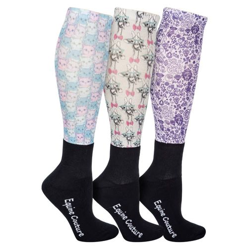 Equine Couture Women's OTC Socks 3 Pack - Trendy