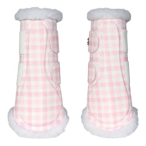Dapplebay Brush Boots - Pink Gingham