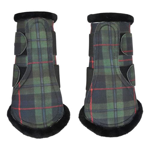 Dapplebay Brush Boots - Green Holiday Plaid