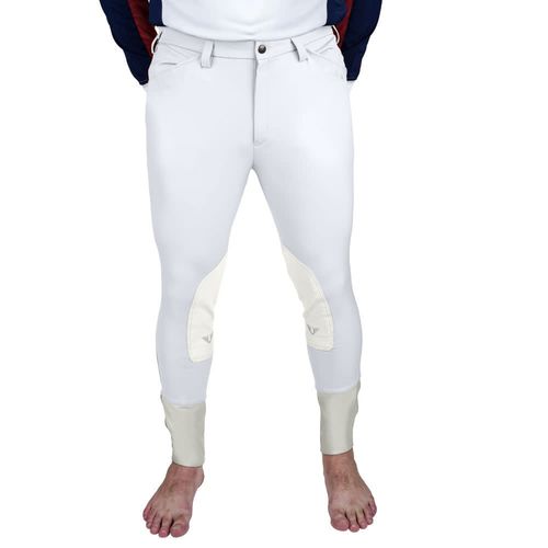 TuffRider Men's Claudio Knee Patch Breeches - White