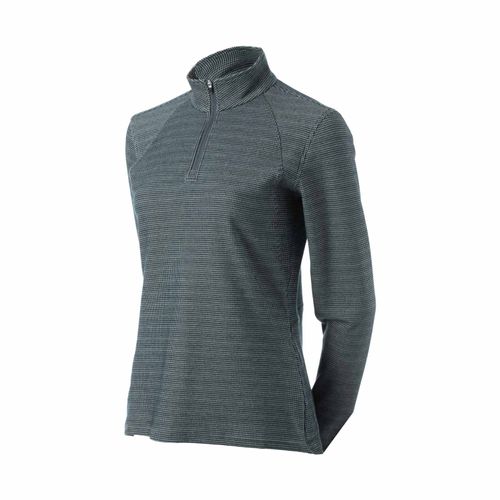 Equinavia Women's Lara Houndstooth Quarter Zip - Navy/White