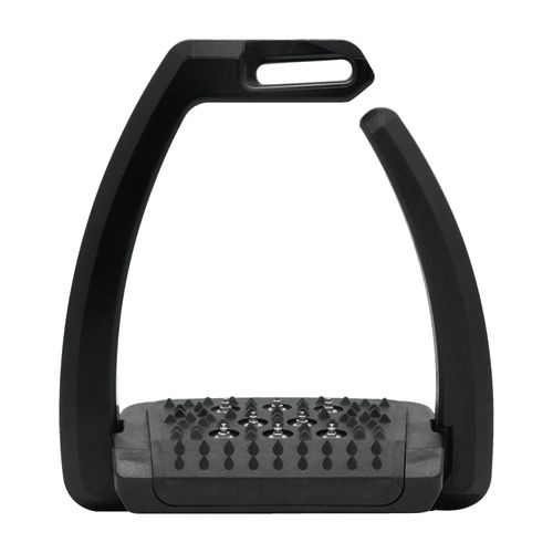 OUTLET: Herm Sprenger Aero Aluminum Stirrups w/Spikes - 4.75in - Black