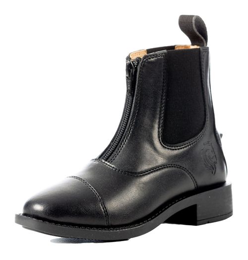 Equinavia Kids' Tilda Synthetic Zip Paddock Boots - Black
