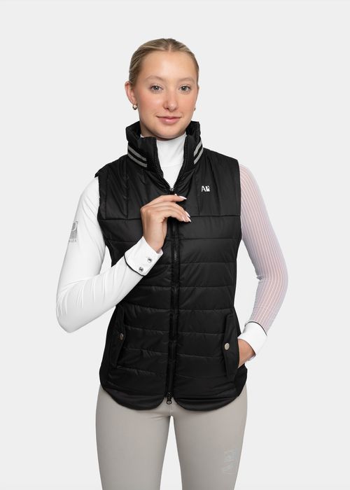Hassinger Women's Luxe Puffer Vest - Black