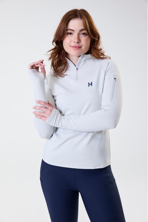 Horseware Women's Strive Winter 1/4 Zip Top - Grey