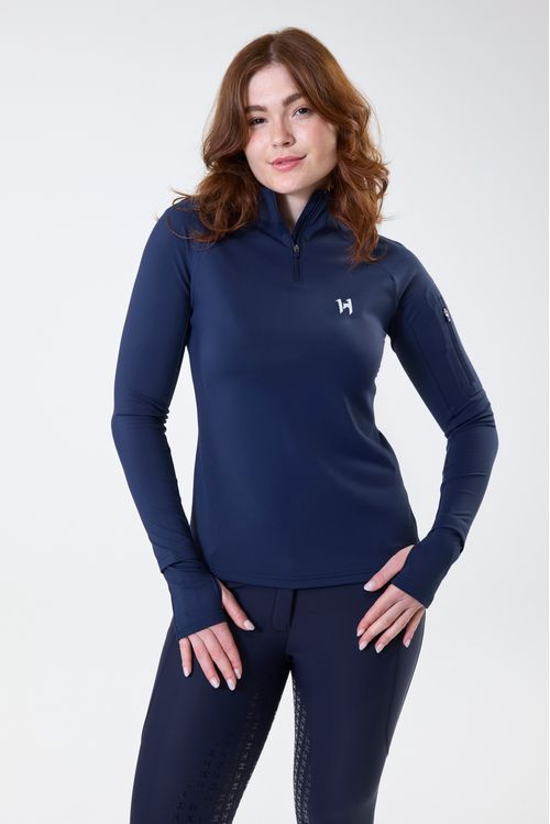 Horseware Women's Strive Winter 1/4 Zip Top - Navy