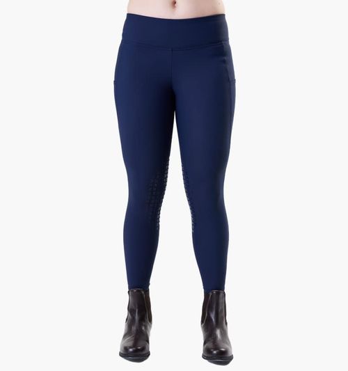 Horseware Women's Optifit Winter Knee Grip Riding Tights - Navy