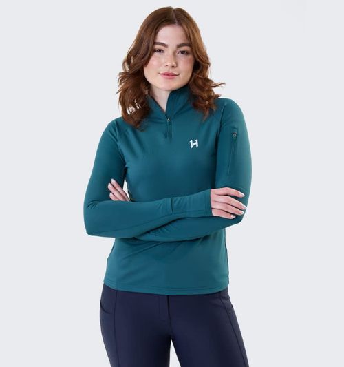 Horseware Women's Strive Winter 1/4 Zip Top - Dynasty Green