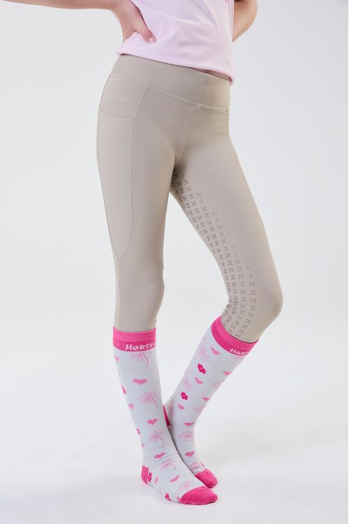 Horseware Kids' Full Seat Riding Tights - Beige