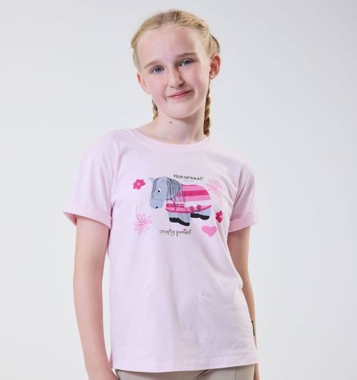 Horseware Kids' Crafty Pony Tee Shirt - Pink