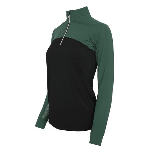 Dapplebay Women's 1/4 Zip Long Sleeve Shirt - Evergreen