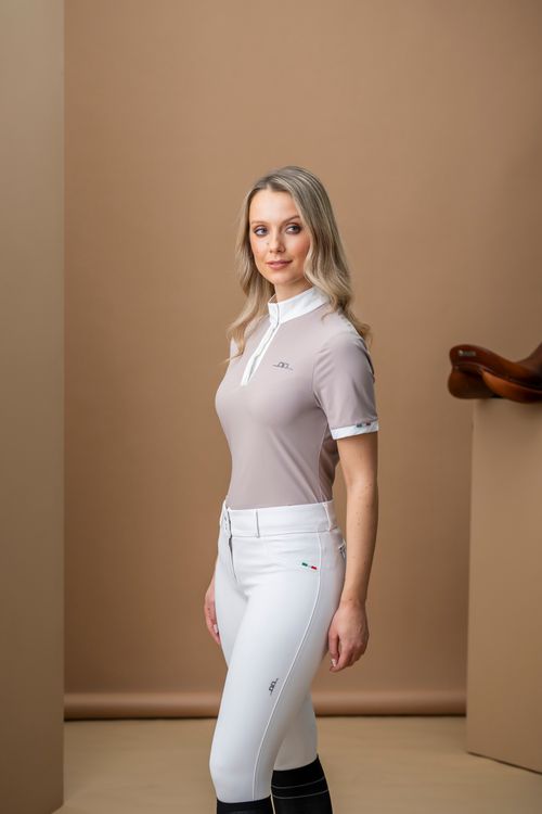 Alessandro Albanese Women's Mira Short Sleeve Show Shirt - Oyster