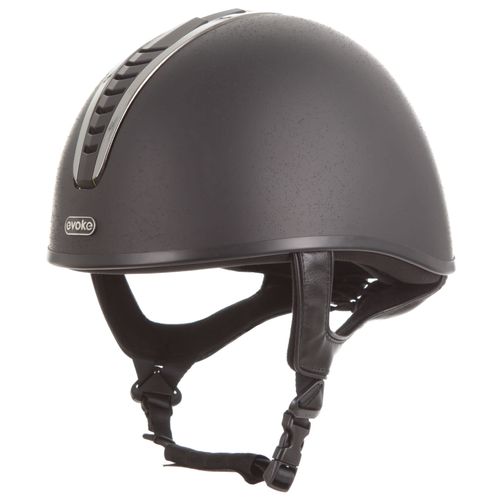 evoke Orion Jockey Skull Cap - Black/Black/Gunmetal