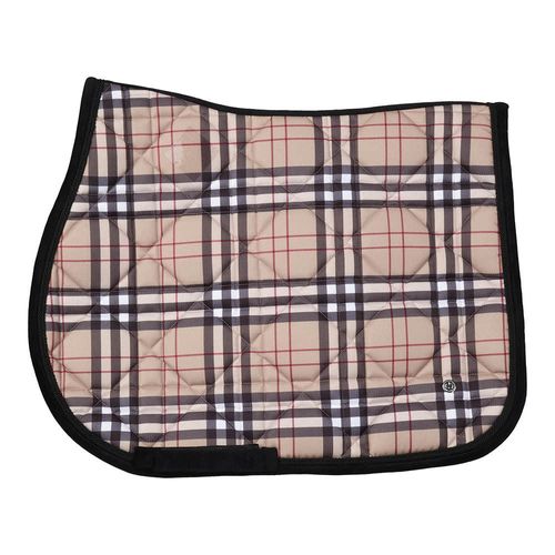 Dapplebay Jump Saddle Pad - Tan Holiday Plaid