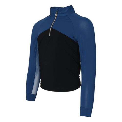 Dapplebay Kids' 1/4 Zip Long Sleeve Shirt - Navy/Black