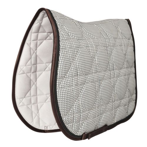 Dapplebay Heirloom Jump Saddle Pad - Tan Houndstooth