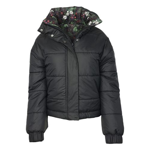 Dapplebay Women's Reversible Puffer Jacket - Black/Blackberry Daze