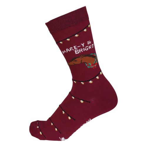Dapplebay Holiday Knit Crew Socks - Mare-y & Bright