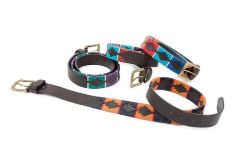 OUTLET: Shires Aubrion Women's Drover Polo Belt - 36in - Turquoise/Red/Orange/Blue
