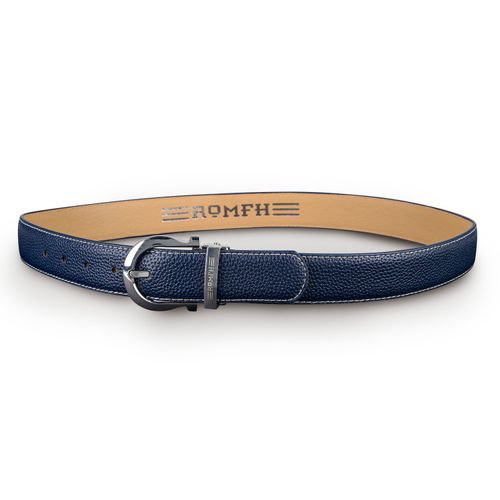 READY TO SHIP: Romfh Women's Horse Shoe Buckle Belt - Small - Navy