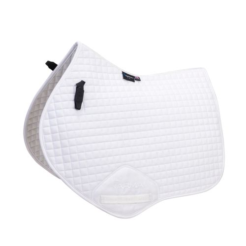 READY TO SHIP: Shires ARMA Deluxe Cotton Jump Saddle Pad - 17-18 - White