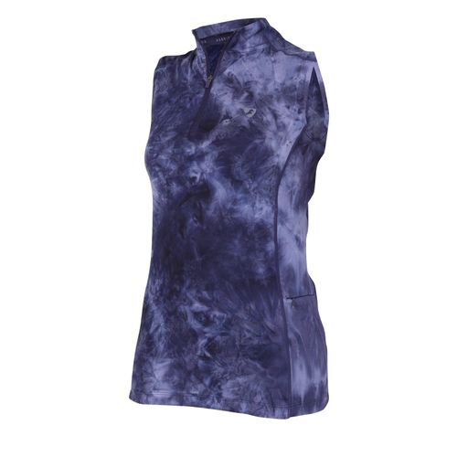 OVERSTOCK: Shires Aubrion Women's Revive Sleeveless Base Layer Sun Shirt - XX Small - Navy Tie Dye