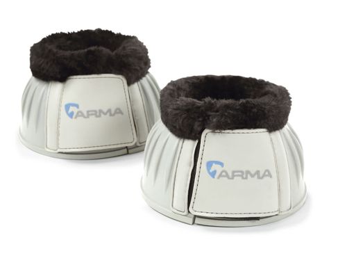 READY TO SHIP: Shires ARMA Fleece Trim Over Reach Boots - Large Horse - Grey