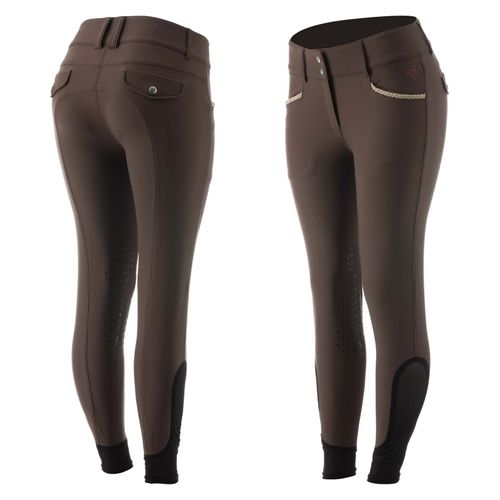 OUTLET: Equinavia Women's Madeleine Knee Patch Breeches - 28 - Earth Brown